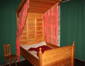 replica of a medieval bed