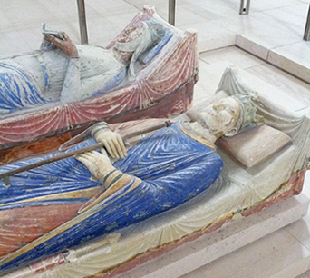 Tombs of Henry II and Eleanor of Aquitaine in Fontevraud Abbey
