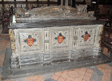 King John's tomb in Worcester Cathedral