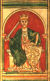 Richard I. Cœur de Lion (Lionheart) Illustration from a 12th century codex